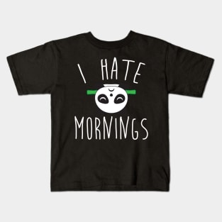 I Hate Mornings Panda Bear Funny Tee Shirt Kids T-Shirt